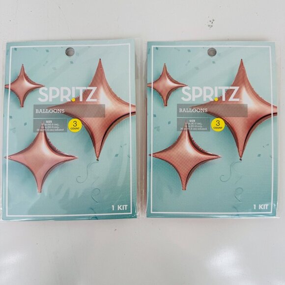 Spritz Party Balloons Rose Gold Shiny 3ct (16" - 24" - 36" Sizes) ea kit (2-Pk) - Picture 5 of 5